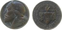 Weimarer Republik Medaille Bronze Rheinlandbesetzung - auf den Jahrestag der Deutschen Reichsgründung und die Ruhrbesetzung, Kopf eines Germanen mit Helm / -