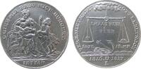vor 1914 Jeton Messing versilbert Not und Teuerung - auf die Notzeit 1816-1817, sitzende Mutter mit zwei Kindern - O gib mir Bord mich hungert -