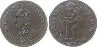 Jetons & Notgeld Jeton Messing Friedrich August I von Sachsen (1806-27), Brustbild nach links / Amor mit Anker - Liebe und Hoffnung, v. Lauer, ca. 25 M -