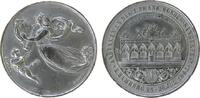 Musik Medaille Zinn Bamberg - Andenken an das 1. Fränkische Bundes-Sängerfest, Putte und weiblische Gestalt mit Harfe / Gebaude, v. C. Ott, ca. -