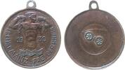 Weimarer Republik tragbare Medaille Bronze Mainz - Frei ist Mainz - Frei ist der Rhein, Rheinlandräumung, männliche Gestalt mit gesprengten Ketten / Wappen, v. Saue -