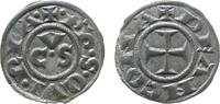 Ancona Denar Ag Ancona Stadt, 13.Jahrd., Stadtname im Kreis (DE ANCONA) / V.C.S. im Kreis, Umschrift PPS QVIRYA, ca. 0,6 Gramm -