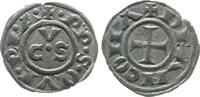 Ancona Denar Ag Ancona Stadt, 13.Jahrd., Stadtname im Kreis (DE ANCONA) / V.C.S. im Kreis, Umschrift PPS QVIRIA, ca. 0,60 Gramm -