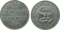 Kanada Jeton Weissmetall St. Leon Mineral Water Co. - Good for one glas St. Leon water, ca. 26 MM, kleines Zainende -