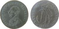 Jetons & Notgeld Jeton Messing verzinnt (?) Friedrich August I von Sachsen (1806-27), Brustbild nach links / Amor mit Anker - Liebe und Hoffnung, v. La -