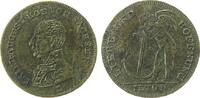 Jetons & Notgeld Jeton Messing Friedrich August I von Sachsen (1806-27), Brustbild nach links / Amor mit Anker - Liebe und Hoffnung, v. Lauer, ca. 24 M -