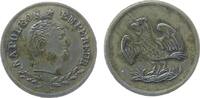 Napoleon Jeton Messing versilbert Napoleon Empereur, Büste nach rechts / gekrönter Hahn (?), ca. 18,5 MM -