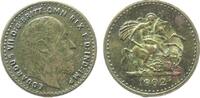 Großbritannien Spielgeld Messing Edward VII, ca. 16 MM -