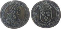 Rechenpfennig Rechenpfennig Kupfer Lauffer Conrad (1637-1668) - Louis XIIII., Nürnberg, Büste nach rechts / Wappen, ca. 28 MM, mehrere Randfehler -