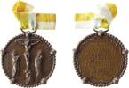 Vatikan tragbare Medaille Bronze Pius XI. (1922-1939) - auf das Heilige Jahr, Jesus am Kreuz zwischen der Jungfrau Maria und Apostel Johannes - unten knie -
