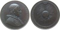Vatikan Medaille 1840 Bronze Gregor XVI (1831-1846) - auf den Erfolg der Lyoneser Enzyklika, Brustbild nach rechts / strahlendes Kreuz auf Globus...