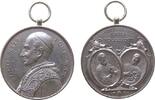 Vatikan tragbare Medaille Bronze versilbert Leo XIII (1878-1903) - auf die Doppelkanonisierung, Brustbild nach links / S. Pietro Fourier und S. Anton.M. Z -