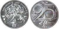 Proben Verprägungen 25 Euro Silber 25 Jahre Deutsche Einheit - Motivprobe, eine 25 verwandelt sich in eine Rose / 25 und Adler, v. Victor Huster, ca. 38,2 M -