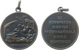 Italien tragbare Medaille Bronze Rom - auf den XI. internationalen medizinischen Kongress, Medicina in nummis, Flußgott Tiber empfängt eine Trireme mit Sc -