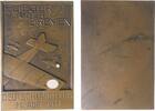 Luftfahrt Plakette Bronze Bremen - auf den Großflugtag, Flugzeuge mt Swastika auf den Flügeln in Wolken, einseitig, ca. 48,3 x 71,5 MM, sehr selten -