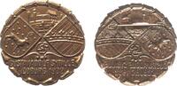 Weimarer Republik Abzeichen Eisenblech bronziert Coburg - Gustav Adolf Sybille, Burg über zwei Wappen und Schrift, einseitig, ca. 39 MM, intakte Nadel -