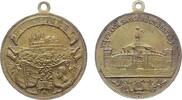 Musik tragbare Medaille Bronze Coburg - auf das VII. Fränkische Sängergbundfest, Burg über Doppelwappen / Festhalle, v. Lauer, ca. 33,5 MM -