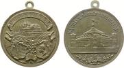 Musik tragbare Medaille Bronze Coburg - auf das 7. Fränkische Sängerfest, Sachsen-Coburg-Gotha, Burg über zwei Wappen / Festhalle, v. Lauer, ca. 33,5 MM -