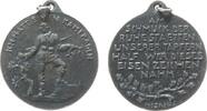 Weimarer Republik tragbare Medaille Eisenguß Spende für Kriegsgräber, stehender Soldat - Ich hatt einen Kameraden / Mehrzeiler, v. Hosaeus, ca. 33,5 MM -