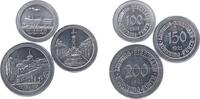 Jetons & Notgeld Lot Straßenbahngeld Aluminium Nürnberg - Fürth, 100 + 150 + 200 Pfennig, die 1. Locomotive Deutschlands, Kunstbrunnen, Deustchlands 1. Eisenbahn, ca -