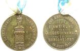 Städte tragbare Medaille Messing Königshofen - zur Erinnerung an die Einweihung des Krieger-Denkmals, Denkmal / Mehrzeiler, ca. 25,6 MM, etwas fleckig -