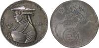 vor 1914 Medaille Zinn versilbert Reiching Sibylla - Augsburger Patrizierin , im Alter von 24 Jahren, München, Brustbild mit Mütze und Schürzenkl -