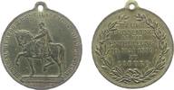 vor 1914 tragbare Medaille Bronze Ernst II. Herzog - auf die Enthüllung des Denkmals in Coburg, Sachsen-Coburg-Gotha, Denkmal / Mehrzeiler, ca. 30,5 MM, et -