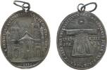 Reformation / Religion tragbare Medaille Silber Trier - auf die Ausstellung des Heiligen Rock, Dom zu Trier / der heilige Rock unter Stern, ca. 19 x 26 MM, etwas gewellt -