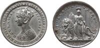 Großbritannien Medaille Zinn Victoria (1837-1901) - Europe's glory, Brustbild nach links / Britannia mit Schild neben Löwe, ca. 25,8 MM -