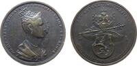 Personen Medaille Bronzeguß Ferdinand I (1835-1848) - auf die böhmische Krönung, Brustbild der Kaiserin Maria Anna / ..ET ALTERA MIHI PATRIA - Kro -
