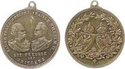 Franz Josef I (1848-1916) tragbare Medaille Bronze Franz Joseph I. und Wilhelm II. (1888-1918) - Freunde des Friedens, beider Brustbilder sich gegenüber / beider Wappen, ca -