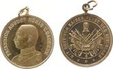 vor 1914 tragebare Medaille Bronze vergoldet Friedrich August III. (1904-1918) - mit Gott für Kaiser Fürst und Vaterland, Sachsen, Brustbild nach links / Ar -