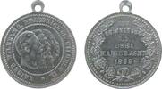 vor 1914 tragbare Medaille Zink vernickelt (?) Dreikaiserjahr - zur Erinnerung, die Büsten der drei Kaiser nach rechts / Mehrzeiler, ca. 24 MM -