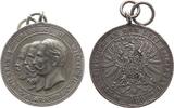 vor 1914 tragbare Medaille versilbert Dreikaiserjahr, Büsten Wilhelm I - Friedrich III und Wilhelm II nach links / Reichsadler, Signatur JD und B, ca. 34,5 -