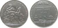 vor 1914 Jeton Messing versilbert Not und Teuerung - auf die Notzeit 1816-1817, sitzende Mutter mit zwei Kindern - O gib mir Bord mich hungert -