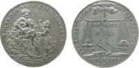 vor 1914 Jeton Messing versilbert Not und Teuerung - auf die Notzeit 1816-1817, sitzende Mutter mit zwei Kindern - O gib mir Bord mich hungert -