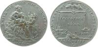 vor 1914 Jeton Messing versilbert Not und Teuerung - auf die Notzeit 1816-1817, sitzende Mutter mit zwei Kindern - O gib mir Bord mich hungert -