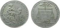 vor 1914 Jeton Messing versilbert Not und Teuerung - auf die Notzeit 1816-1817, sitzende Mutter mit zwei Kindern - O gib mir Bord mich hungert -