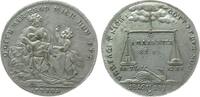 vor 1914 Jeton Messing versilbert Not und Teuerung - auf die Notzeit 1816-1817, sitzende Mutter mit zwei Kindern - O gib mir Bord mich hungert -