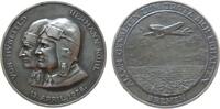 Luftfahrt Medaille Silber Hünefeld und Köhl - auf den Flug der Bremen über den Atlantik, Portaits Hünefeld und Köhl, Randschrift: BAYER.HAUPTMÜNZAM -