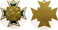 Schützen nach 1945 Medaille Messing teilemailliert König L.G. (Luftgewehr), Schützenorden, v. Wiedmann Frankfurt, ca. 36 MM -