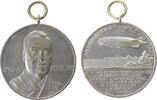 Luftfahrt tragbare Medaille Bronze versilbert Eckener Hugo - LZ 126 - auf die Überführung des Luftschiffes LZ 126 in die USA, Brustbild von vorn / Zeppelin -
