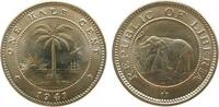 Liberia 1/2 Cent KN Palme / Elefant, Prachtstücke -
