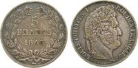 Frankreich 5 Francs Ag Louis Philippe I, K (Bordeaux), keiner Randfehler -