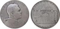 Vatikan Suitenmedaille Silber Pius X. (1903-14) - Urbis et Orbis Centrum, Brustbild nach rechts / Ansicht des Petersdomes, v. Hartig / Placht, ca. 40 M -