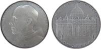 Vatikan Suitenmedaille Silber Pius XII. (1939-58) - Urbis et Orbis Centrum, Brustbild nach links / Ansicht des Petersdomes, v. Hartig, ca. 40 MM, ca. 2 -