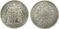 Frankreich 5 Francs Ag Herkulesgruppe, A (Paris), kleines A - petit A, F334/15 -