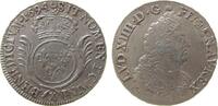 Frankreich 1/2 Ecu aux palmes Ag Louis XIV, X (Amiens), ca. 13,55 Gramm -