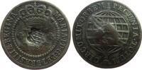 Brasilien 40 Reis Ku Joao VI als Prinzregent, Gegenstempel Wappen auf 20 Reis 1787 -