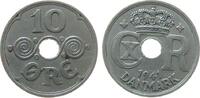 Faroer Inseln 10 Öre KN Christian X, Monogrammm -